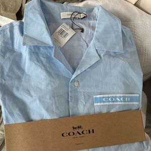 COACH Men’s Light Blue Striped Pajama set